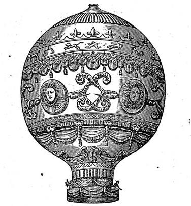 Fig. 1. Montgolfiers Luftballon. Fig. 1. Montgolfiers Luftballon.