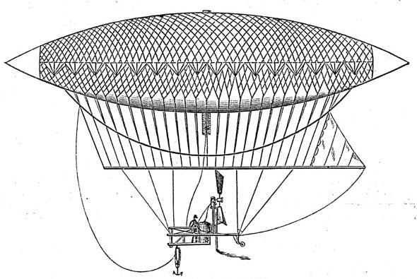 Fig. 4. Giffards Luftschiff. Fig. 4. Giffards Luftschiff.