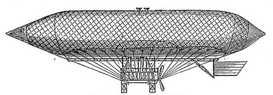 Fig. 6. Haenleins Luftschiff.